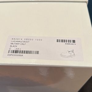 Brand new Bottega Veneta military Lug ankle boot in black in size 38.5